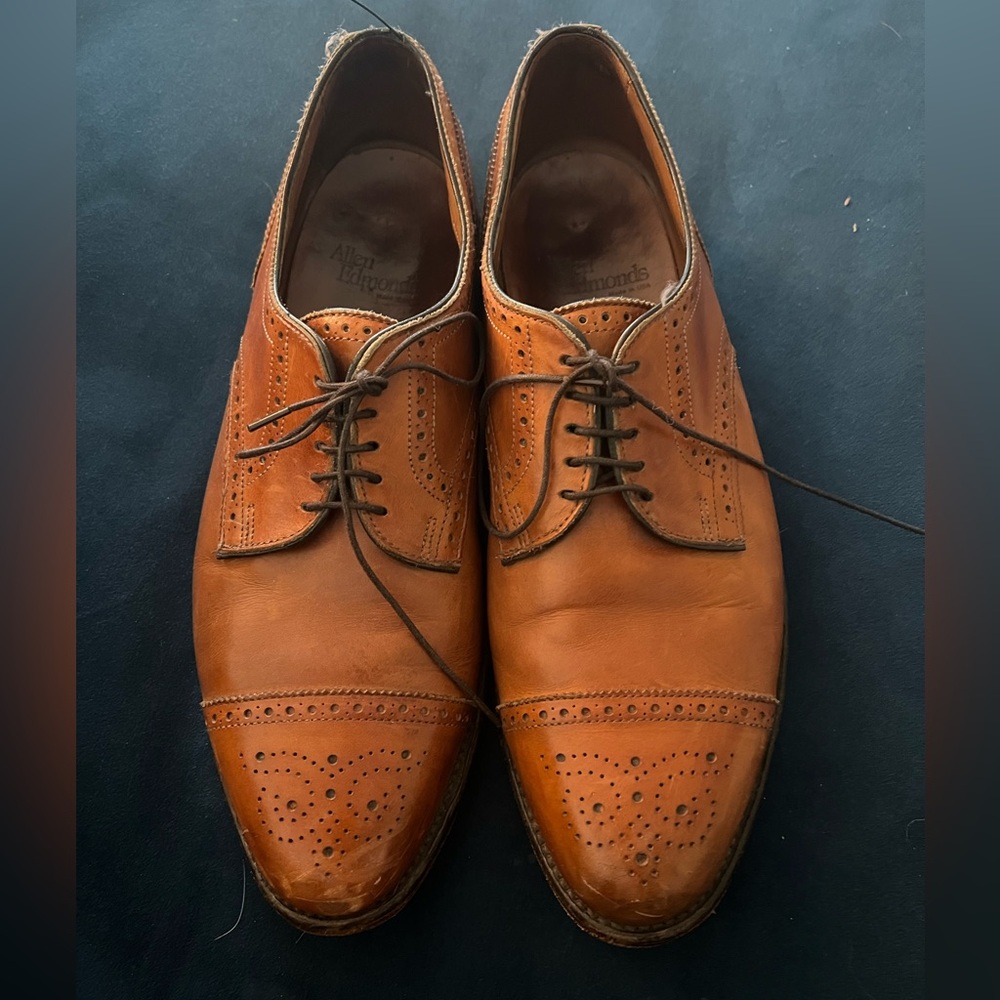 Allen Edmonds Sanford Brown cap toe oxford